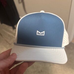 Blue and White Men's Hat
